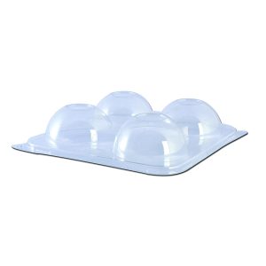 mUFFINPAC Dome Lid for Clear Cont. w/ 4 Muffins Comp. PET